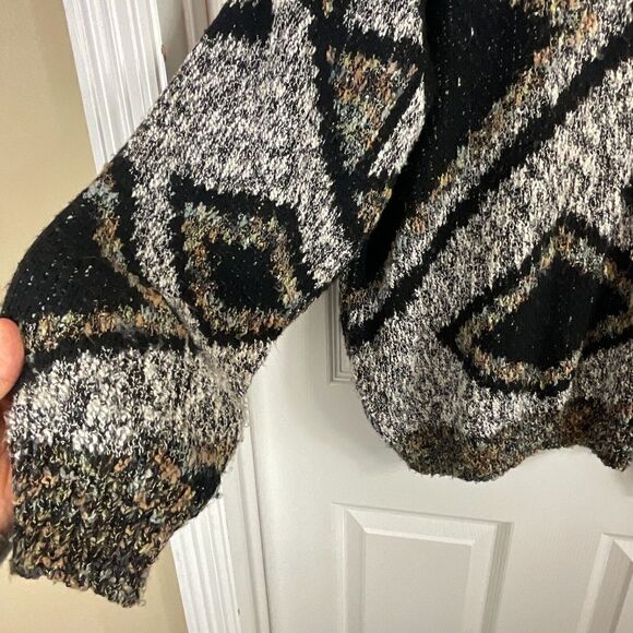 Protege Men XL Sweater Coogi Style Black Brown Vintage Abstract Textured 3D U2 - Picture 6 of 12